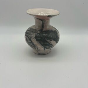 Raku Studio Pottery Vase Artist Signed